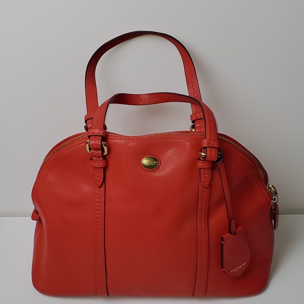 Red coach purse.